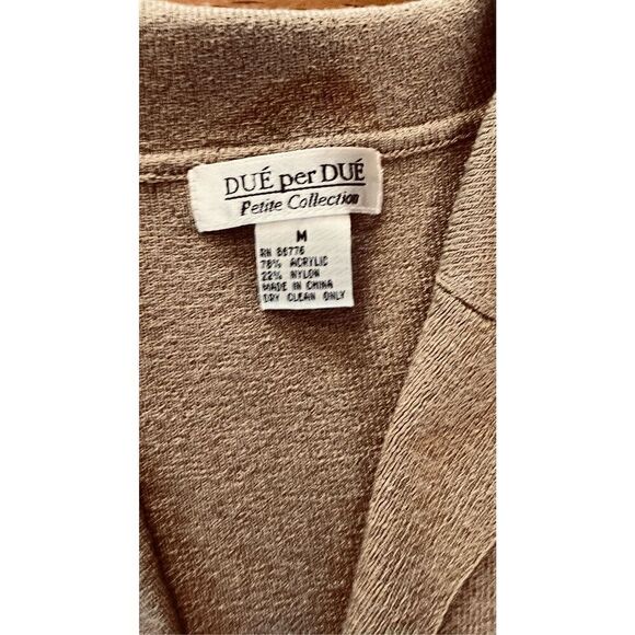 Due Per Due Beige Womens Knit Blazer Jacket Size M - Picture 4 of 8